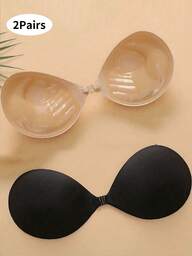 2/1pc Viscous Push-Up Bra 3CM Thickness, Invisible Bra For Small Chest Backless Strapless Dress, Reusable Breast Augmentation Bra