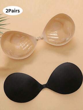 2/1pc Viscous Push-Up Bra 3CM Thickness, Invisible Bra For Small Chest Backless Strapless Dress, Reusable Breast Augmentation Bra