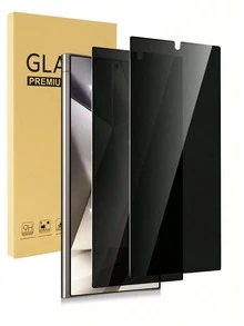 2片裝隱私螢幕保護貼，相容 Galaxy S21/S21+/S22/S22+/S23/S23+/S24/S24 Ultra/S24+/S24FE/S25/S25 Plus/S25 Ultra/Galaxy A16/A05/A36/A54 5G/A34/A70/A12，支援指紋解鎖，9H 鋼化玻璃膜，手機配件 - 黑色 - 查看 22