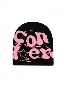 Unisex Graffiti Street Style Printed Knit Beanie Hat - Multicolor - View 13