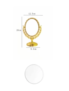 Oval Makeup Mirror With Double-Sided Vintage Vanity Mirror, Featuring A Rotating Vanity Mirror Stand. Ideal For Makeup Application, Girls, Women, Beauty, And Spa Parties. This Adorable Princess-Style Oval Vanity Mirror Is The Perfect Accent For Any Tabletop. The Double-Sided Rotating Table Mirror With Stand Makes An Excellent Decorative Choice For A Girl's Room And A Festive Gift For Friends And Family During Halloween And Christmas.,Makeup,Cheap,Room Decor,Vanity,Travel,Bedroom,Makeup Accessories,Mirror,Vanity Mirror,Cheap,Stocking Stuffers,Makeup,Makeup Tools,Cheap Stuff,Gifts,Gifts For Women,Christmas Gifts - Multicolor - View 11