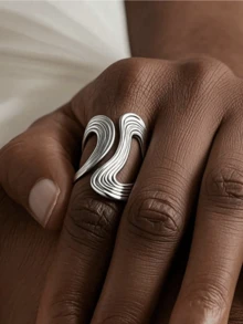 1 Stück asymmetrischer, übertriebener, verstellbarer Ring