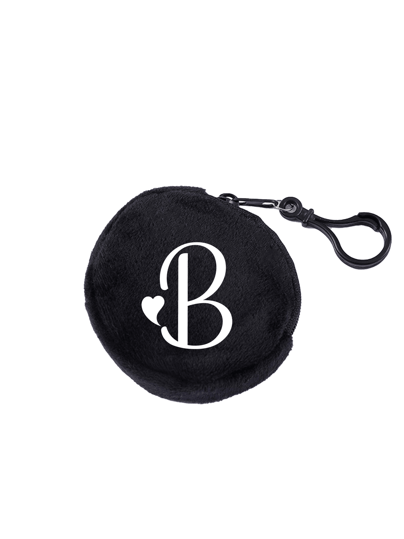 Plush Round Coin Purse, Decorated With Heart-Shaped Alphabet A-Z, Mini Keychain Wallet, Women's Card Holder, Coin Pouch, Lipstick Makeup Bag, Earphone Storage Bag, Suitable For School, Dorm, Outdoor, Camping, Great Gift For Holidays, Birthdays, Family, Friends And Classmates - Multicolor - View 28