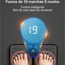 Masajeador nervioso de pies, masajeador eléctrico de acupuntura de almohadilla de masaje de pies, masajeador circular de pies,Masajeadores Eléctricos para Pies y Piernas - Negro - Ver 4