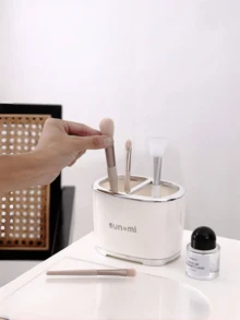 1 caixa de armazenamento moderna e minimalista, porta-canetas de mesa, lixeira para banheiro, organizador para banheiro