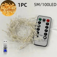 1 pieza Luz de Bengala LED, Luz de Hadas LED, Luz de Decoración de Hadas con Alimentación USB y Control Remoto, 8 Modos de Iluminación Adecuados para Diversas Escenas Festivas como Fiestas, Navidad, Acción de Gracias, Carnavales, Bodas, Cumpleaños, etc. - USB + control remoto - Ver 13