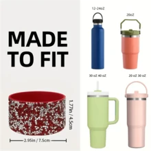 1 pièce Manchon de tasse en silicone à fond pointu, couvercle de protection antidérapant pour gobelets de 20oz/30oz/40oz