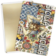 ​​Custom Sicilian Angel Metal Tin Sign - Personalized Text/Photo Vintage Wall Art With UV Coating, Pre-Drilled Holes For Home Bar Cafe Decor (8x12 Inch)​