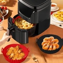 Silicone Air Fryer Basket.,Air Fryer Baking Tray, Special Barbecue Tray Reusable Silicone Air Fryer Liners With Handles, Heat-Resistant Air Fryer Basket Alternatives, Non-Stick Silicone Air Fryer Pot, Easy To Clean And Dishwasher , Silicone Material, Prevents Sticking And Mess, Perfect For Baking, Roasting For Baking And Grilling, Holiday Parties, New Year Christmas Supplies. - Nhiều màu - Xem 2