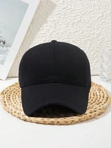 1 szt. unisexowa, szeroka, elegancka, stylowa i spersonalizowana czapka baseballowa do uprawiania sportów outdoorowych z miedzianą klamrą umożliwiającą regulację. Jednolity kolor, idealna na plażę, swobodna i uniwersalna, w stylu ulicznym. Wykonana z poliestru (włókna poliestrowego), z łączonym twardym dachem i daszkiem. Nadaje się na każdą porę roku – wiosnę, lato, jesień i zimę.