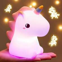A Rechargeable LED Night Light, Dreamy Themed Night Light, Rechargeable Ambient Light, Soft Light Bedside Lamp, Bedroom Decoration Gift, Kawaii Room Decoration, Suitable For Various Room Types, Perfect For Parties, Easter Gifts, Night Lights, Desk Lamps, Bedroom LED Lights, Room Decoration, Bedroom Night Lights - 彩色 - 查看 1