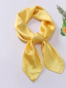 1pc Women's Solid Color Fashion Bandana Scarf, Versatile Headband, Waistband, Neckerchief