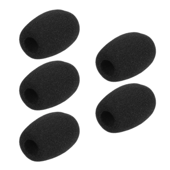 10Pcs Black Mic Protector Replacement Headset Foam Covers Windscreen Windshield Sponge Covers Microphone Cover For Meeting Mic