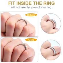 19 Stickers/Sheets Ring Size Adjuster Loose Ring Invisible Reducer Jewelry Protector Fastener For Wide Rings, Multiple Reducers - Multicolor - View 3
