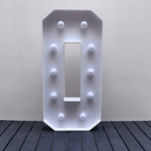 1Pc 73cm/28.7inch Light Up Digital Marquee Frame KT Board Number 0-9 Plug-In KT Board With Bracket LED Party Decorative Light For Birthday Party Anniversary Decoration,Christmas - White - View 14