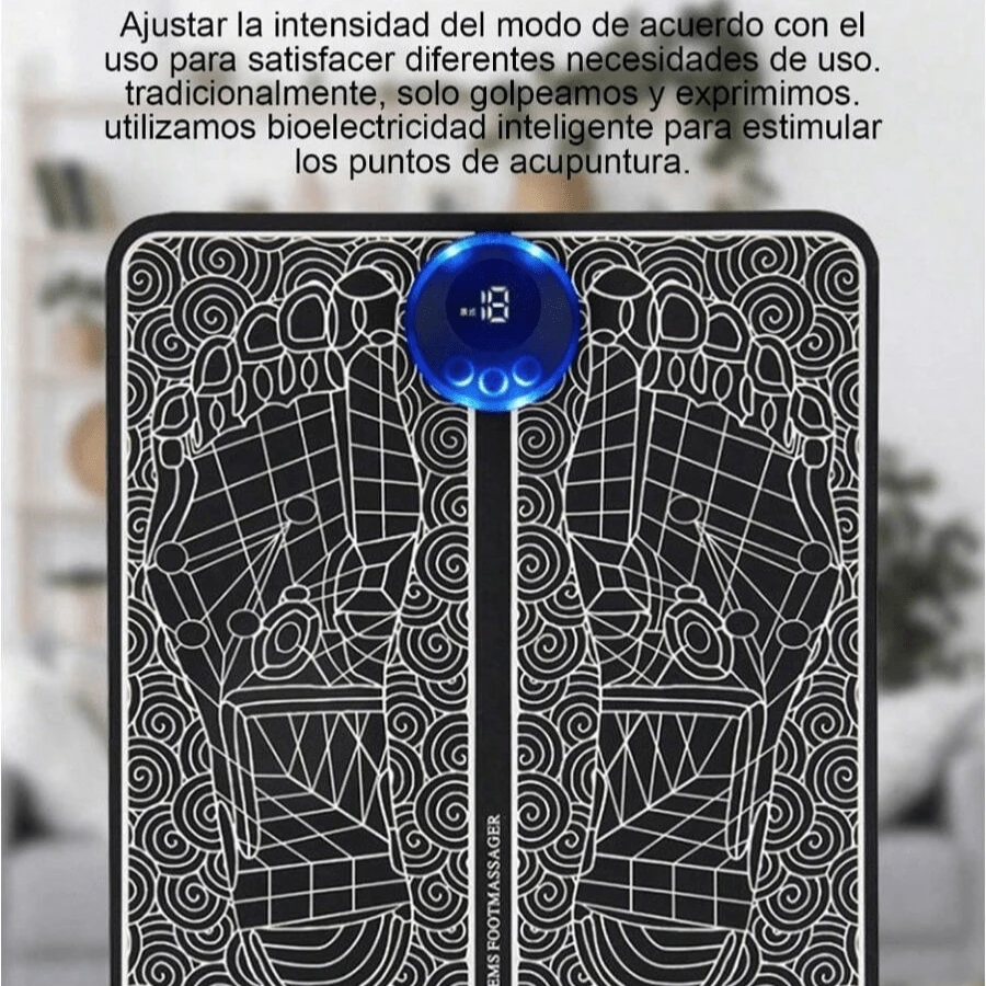 Masajeador nervioso de pies, masajeador eléctrico de acupuntura de almohadilla de masaje de pies, masajeador circular de pies,Masajeadores Eléctricos para Pies y Piernas - Negro - Ver 1