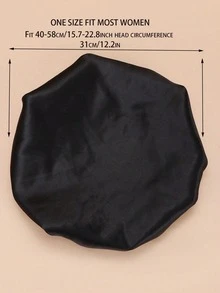 2个装弹力针织编织发帽丝绸睡帽缎面睡帽 - 彩色 - 查看 4