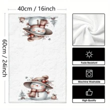 2/4 pièces Serviettes à vaisselle imprimées bonhomme de neige, cadeaux de Noël, décorations de Noël, serviettes microfibre super absorbantes et modernes pour la cuisine, la cuisson, la vaisselle, le nettoyage, les serviettes de toilette, la décoration de cuisine, cadeaux pour les voisins, les mamans, les anniversaires, les pendaisons de crémaillère pour les amis, les essentiels de cuisine, les nécessités quotidiennes