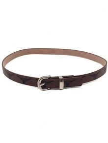 A Classic Cowboy Hat For Both Men And Women, Paired With A Brown Belt And A Silver-Black Bull Logo, And A Metal Buckle, Is An Adjustable Outdoor Performance Hat Suitable For Both Men And Women. It Is Perfect For Casual Daily Wear, Outdoor Activities, Horseback Riding, Party Stage Performances, And Western Cowboy Gatherings