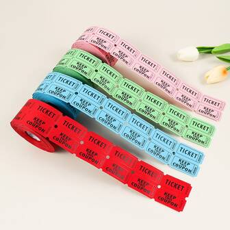 500 pezzi/1000 pezzi Biglietti per lotteria, con tagliandi numerati abbinati, utilizzabili come biglietti per eventi, pass di ingresso, premi scolastici, attività di raccolta fondi e buoni premio