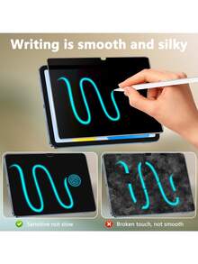 Yezodawee 适用于 iPad 10 (2022) 10.9 英寸和 iPad 11 (A16 2025) 11 英寸的防眩光隐私屏幕保护膜，带隐私滤镜；适用于 iPad 8/7 代 (10.2 英寸) 的防窥钢化玻璃屏幕保护膜，触控灵敏，防指纹，兼容保护壳，单片装，高灵敏度，无气泡，易于安装，黑色安全屏幕 - 1pc - 查看 6