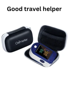 便携式指尖脉搏血氧仪及便携包/单支脉搏血氧仪/单支脉搏血氧仪便携包：心率监测器 - 本产品不含电池！请使用AAA电池，注意正负极。小巧便捷，是圣诞节、万圣节和感恩节的理想礼物。 - 彩色 - 查看 2