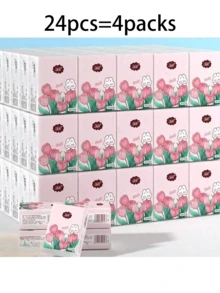 6/24/60/120/240pcs Mini Portable Pocket Tissue, Portable Handkerchief Paper, Convenient To Carry, Two Types Of Packaging Are Randomly Provided - Multicolor - View 13