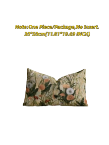 1/2 Pieces, Pastoral Floral Style Beige Decorative Square Pillowcase, Suitable For All Seasons, Available In A Variety Of Colors And Sizes, High-Density Multi-Color Jacquard Fabric Pillowcase, No Pillow Core, Zipper Closure, Suitable For Holiday Parties,Sofa Cushion Covers, Beds, Living Rooms, Offices, Cars And As Gifts.