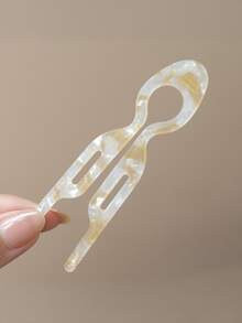 8pcs/6pcs/1pc Vintage French Elegant Casual Acetate Hair Clips, Retro U-Shaped High-End Bun Maker, Simple Elegant Hair Accessories, Suitable For Daily And Holiday Use, Gift For Women - Multicolor - View 12