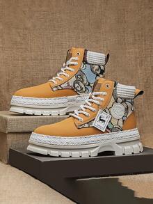 Multi-Protective Men's Flat Sports Shoes With 360° Impact Protection, Great For Outdoor Adventures And Construction Work - Màu Khaki - Xem 5