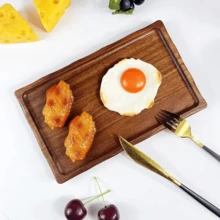 Tocător din lemn de 2 dimensiuni - Tocător etanș, Tocător de bucătărie, Tocător de brânzeturi, Tocător de pâine, Tocător de fructe, Tocător din lemn de trandafir, Tocător multifuncțional, Tavă pentru micul dejun, Tavă decorativă, Potrivit pentru acasă, restaurant și utilizare în exterior