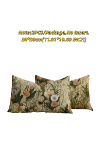 1/2 Pieces, Pastoral Floral Style Beige Decorative Square Pillowcase, Suitable For All Seasons, Available In A Variety Of Colors And Sizes, High-Density Multi-Color Jacquard Fabric Pillowcase, No Pillow Core, Zipper Closure, Suitable For Holiday Parties,Sofa Cushion Covers, Beds, Living Rooms, Offices, Cars And As Gifts.