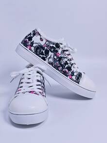 Damskie trampki casualowe, modne, uniwersalne płaskie buty na wiosnę/jesień, buty studenckie, buty do biegania, buty trekkingowe, oddychające buty damskie, buty casualowe, modne damskie buty sznurowane z metalowymi oczkami, odpowiednie do noszenia w domu