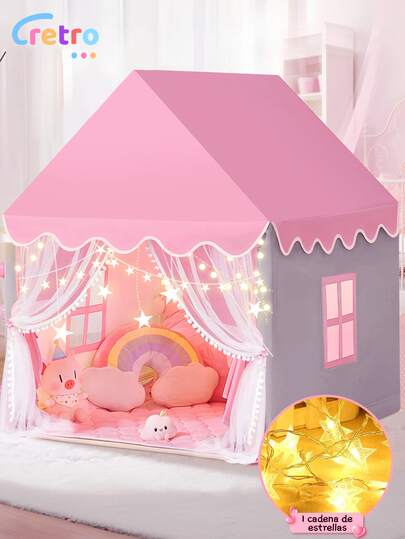 CcRetro Casa de juegos para niños, túnel de casa de juegos plegable, tienda de juegos portátil para niños en interiores, tienda de campaña adecuada para niños y niñas, regalo de Navidad de Halloween