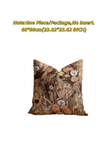 1个/2个蒲公英图案装饰方形枕套，适合所有季节，多种尺寸可选，高密度多色提花面料枕套，不含枕芯，拉链封口，适用于节日派对、沙发靠垫、床、客厅、办公室、汽车，也可作为礼物。 - 淺棕色蒲公英 - 查看 10