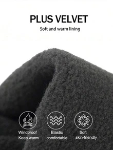 Unisex Autumn And Winter Warm Gloves, Suitable For Protecting Fingers And Keeping Warm, Outdoor Gloves, Compatible With Touch Screen Devices, Christmas Gifts, New Year's Gifts, Ski Gloves. - màu đen - Xem 6
