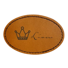 Niestandardowa skórzana etykieta na czapkę z dzianiny, skórzana etykieta na odzież, skórzana etykieta na akcesoria odzieżowe, marka dżinsowej skóry, ręcznie robione logo DIY, marka nitów, niestandardowa etykieta, skórzana klamra do bransoletki DIY, karabińczyk do zawieszania etui na telefon, skórzany pasek do torebki, skórzany pasek do uchwytu - Owalna skórzana etykieta - Zobacz 11