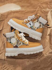 Shock-Absorbing Men's Flat Sports Shoes, Reinforced Heel Support, Designed For Basketball Practice And Streetwear