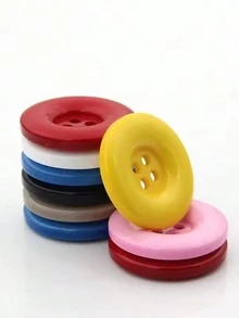 3.4cm/4.8cm/6.0cm 大型手工玩具 DIY 装饰纽扣颜色随机发货，DIY 服装装饰，黄麻丝带绳 DIY 婚礼黄麻绳工艺品礼物派对装饰