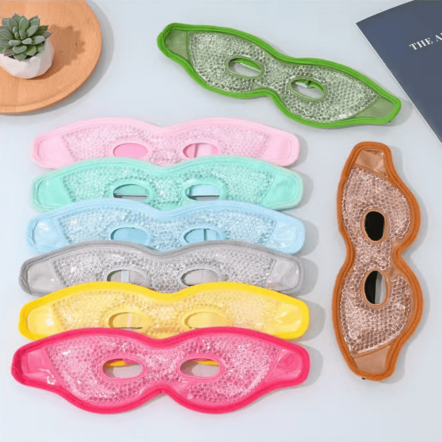 1/2pcs Cooling Eye Mask, Reusable Gel Eye Mask For Puffy Eyes Freezer Eye Mask Hot Cold Therapy Eye Mask For Swollen Eyes, Dark Circle, Swollen Eyes, Stress, Headache, Migraine(Blue&Pink)