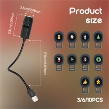 1PC 1 Light+3pcs/6pcs Projection Pattern Christmas LED Projection Light, LED Christmas Light USB Night Light For Christmas Decoration, USB Power Supply, Wall And Ceiling Decoration, Perfect Holiday Gift, Christmas Holiday Lighting Display - Multicolor - View 3