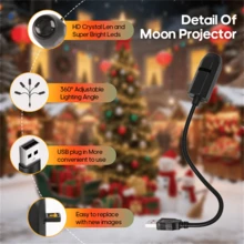 1PC 1 Light+3pcs/6pcs Projection Pattern Christmas LED Projection Light, LED Christmas Light USB Night Light For Christmas Decoration, USB Power Supply, Wall And Ceiling Decoration, Perfect Holiday Gift, Christmas Holiday Lighting Display - Multicolor - View 7