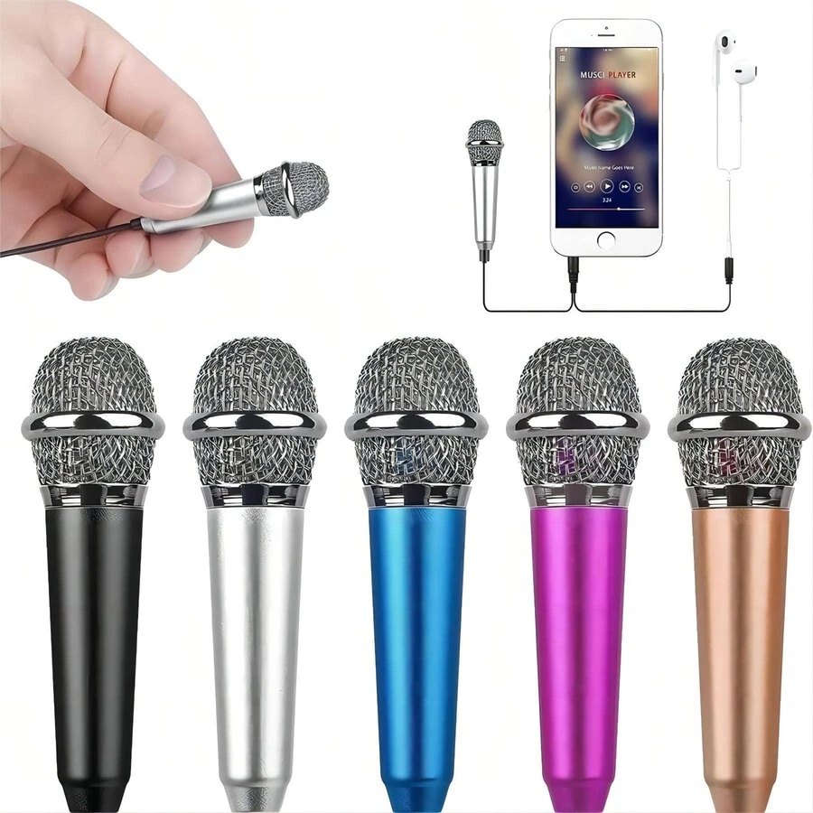 Easypie Selection 1pc Studio Portable Mini 3.5mm Stereo Studio Speech Mic Audio Microphone For Phone/Smart Phone Desktop Accessories