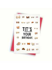 1pc Fun And Creative Birthday Cards, (6.5"X4.5"), Birthday Gifts For Girlfriends, Wives, Women, Unusual Items, Perfect Birthday Gifts For Colleagues, Family, Small Business Supplies (Envelopes, Greeting Cards), Christmas (Random Color, Random Style)