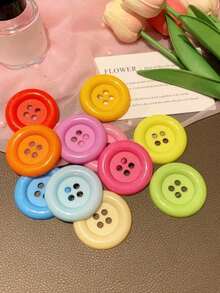 3.4cm/4.8cm/6.0cm 大型手工玩具 DIY 装饰纽扣颜色随机发货，DIY 服装装饰，黄麻丝带绳 DIY 婚礼黄麻绳工艺品礼物派对装饰