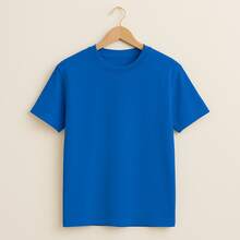 KIT 5 Basic Plain T-Shirts 100% Cotton 30.1 Unisex - Hitam + Putih + Biru Muda + Biru Royal + Merah - View 6