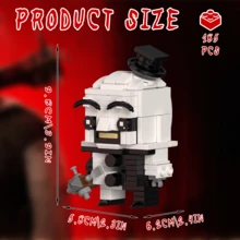 Art Clown Building Block Set, Fun Clown Models Suitable For Toys For Kids 6 To 12 Years, Ideal For Family Gatherings, Halloween & Christmas Decorations, Suitable As Gifts For Birthday Christmas, Halloween, New Year - Đen và trắng - Xem 3