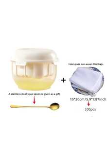 Colador de yogur redondo, separador de suero, filtro de drenaje casero para yogur griego y agua de cuajada de frijoles - Blanco - Ver 15