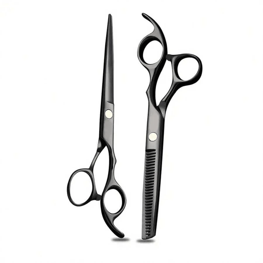Kit Of 3 Professional Razor Thinning Scissors For Hairdressers/Barbers - Silver - View 1