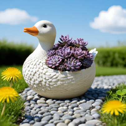 Silicone Mold - Adorable Knitted Duck Design For Easy Demolding | Ideal For Vintage Flower Pots, Gardening, Home Desk Organizers | Perfect For Epoxy Resin Crafts, Wedding Favors, Christmas Valentines Candles, Soap & Plaster Molds, Jewelry Making
